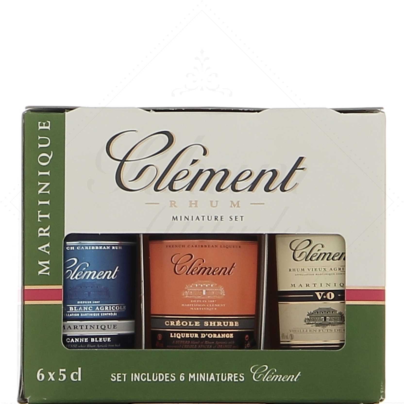 Clément coffret 6 mignonnettes de 5 cl