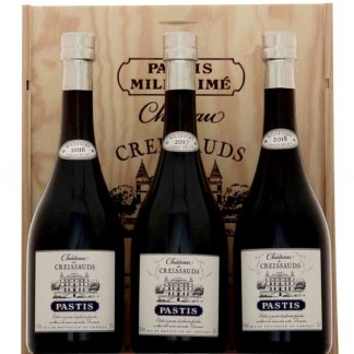 Pastis Château Des Creissauds Coffret 3 millésimes 2016 2017 2018 45°