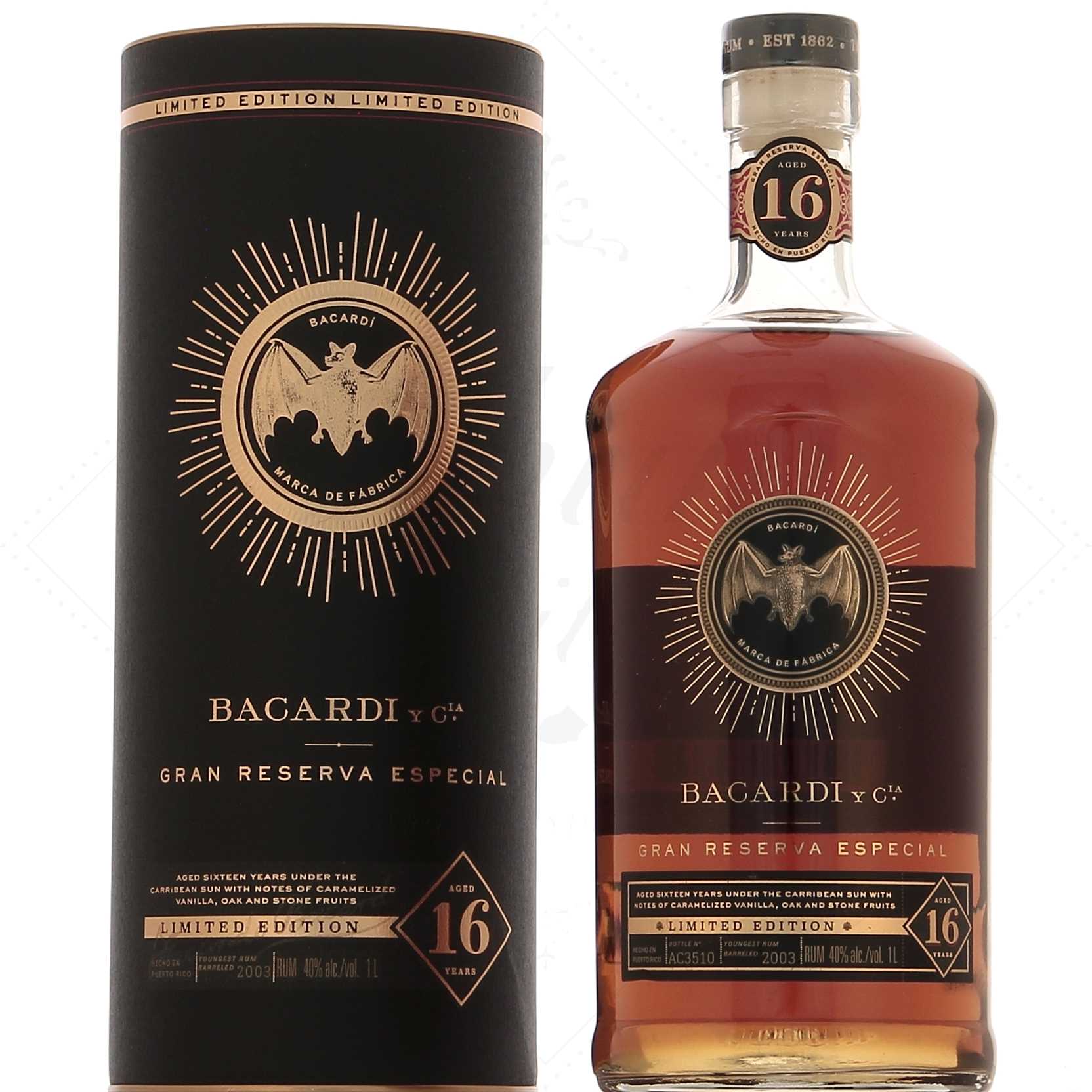 Bacardi 16 ans 40° 1 litre