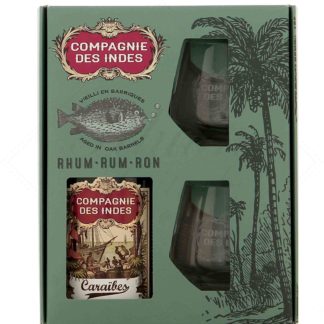 Compagnie des Indes Caraïbes Coffret 2 verres 40°