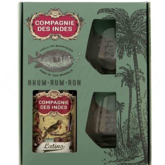 Compagnie des Indes Latino Coffret 2 verres 40°