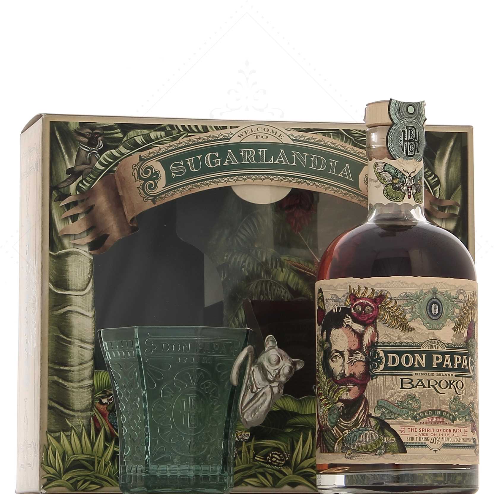 Don Papa Baroko coffret 1 verre Sugarlandia 40°