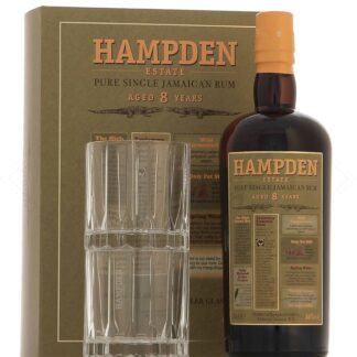 Hampden 8 ans en coffret 2 verres 46°