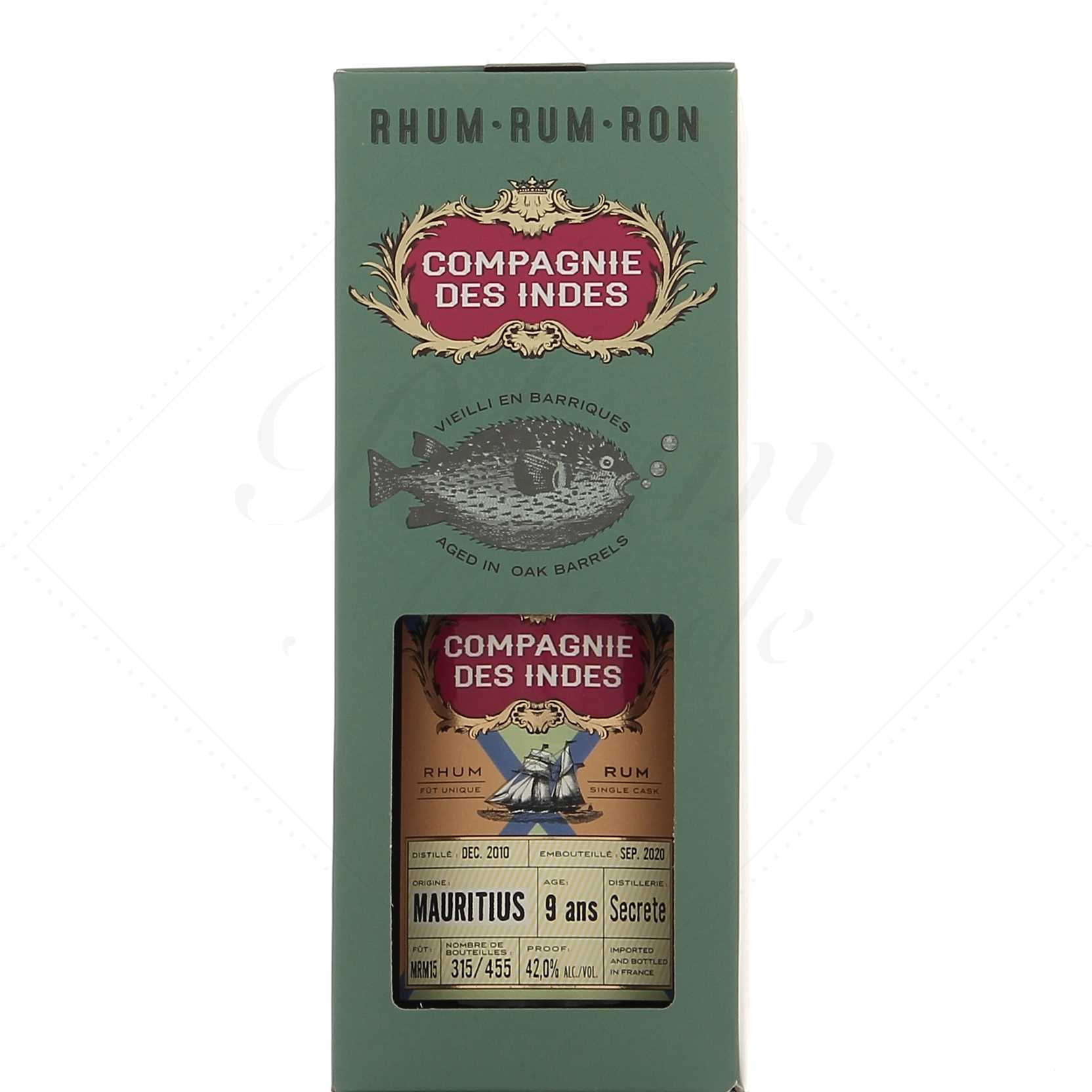 Compagnie des Indes Mauritius Secrète 9 ans 42°