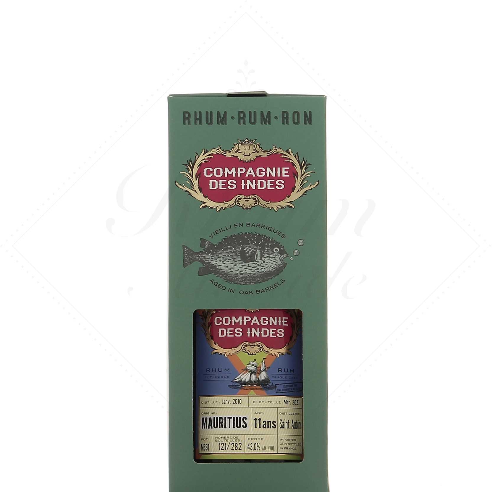 Compagnie des Indes Mauritius 11 ans Saint Aubin 43°