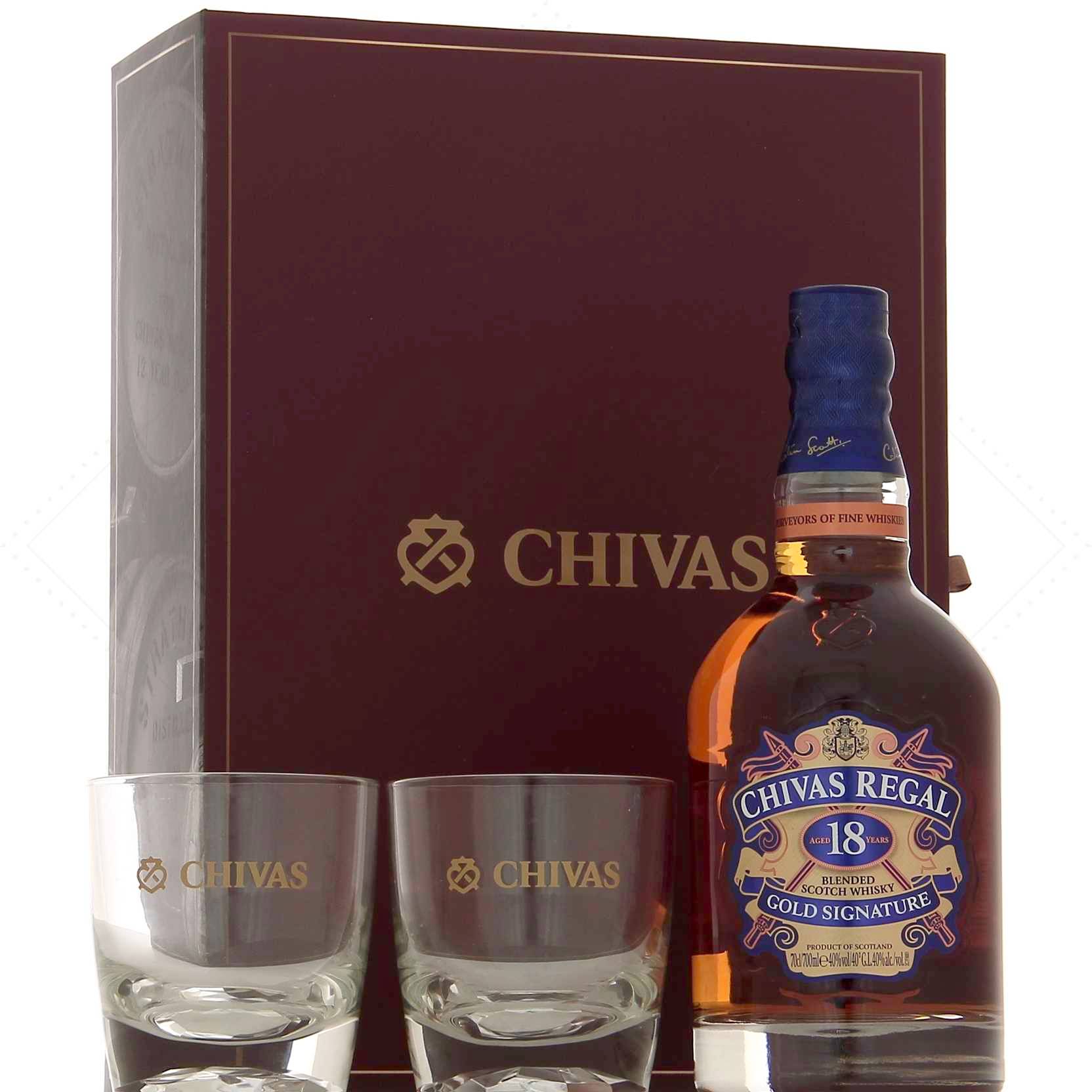 Coffret Chivas Regal 18 ans + 2 Verres 40°