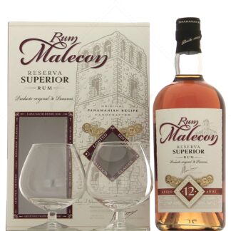 Malecon 12 ans 40° avec 2 verres