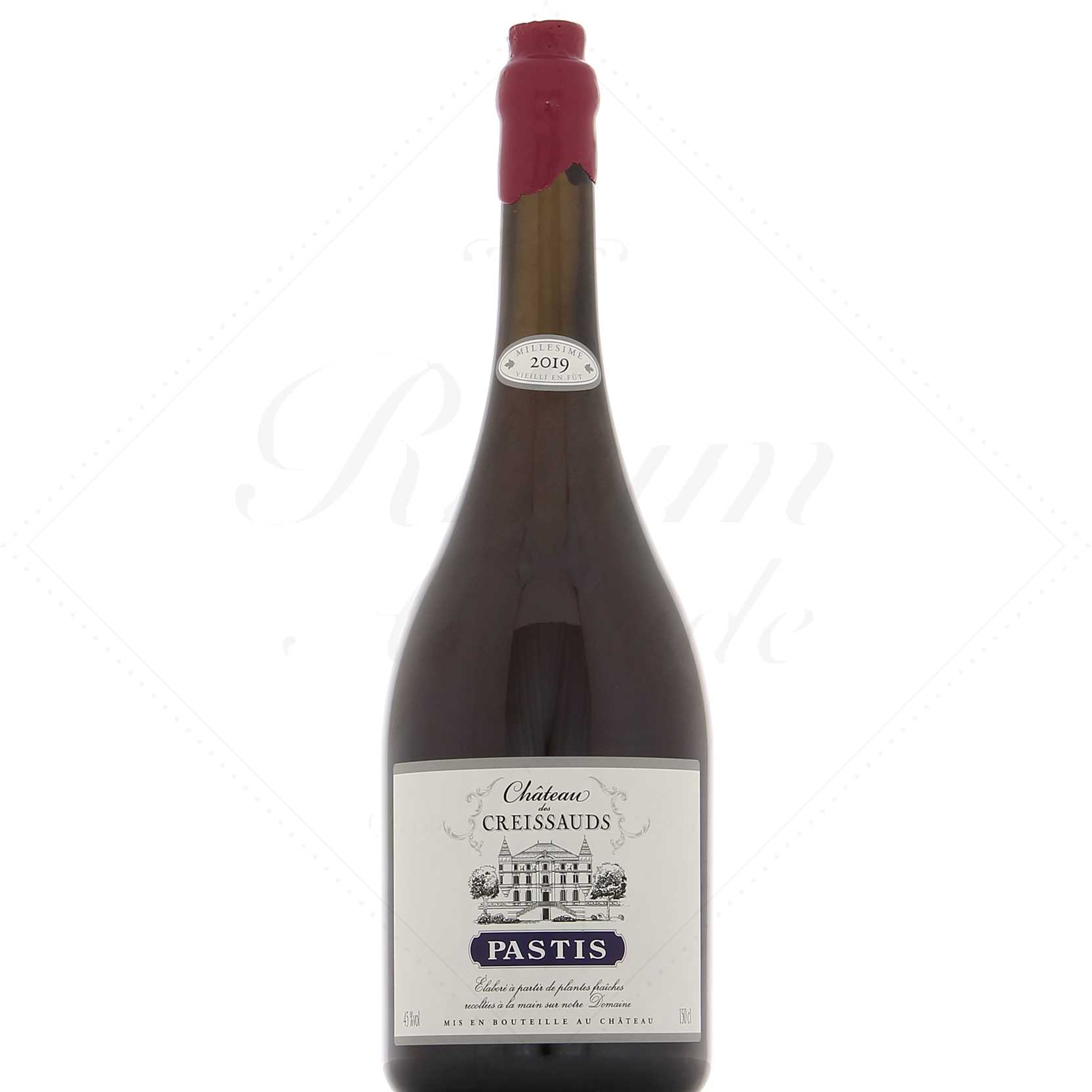 Pastis Château Des Creissauds 2019 45° Magnum 1,5 litres !