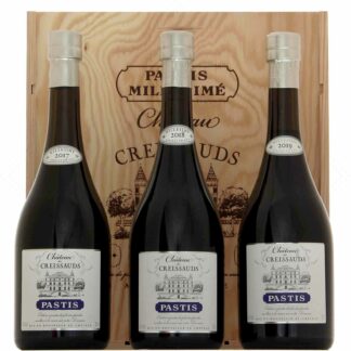 Pastis Château Des Creissauds Coffret 3 millésimes 2017 2018 2019 45°