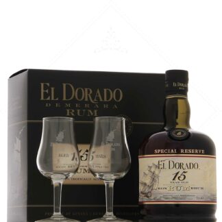 El Dorado 15 ans coffret 2 verres 43°