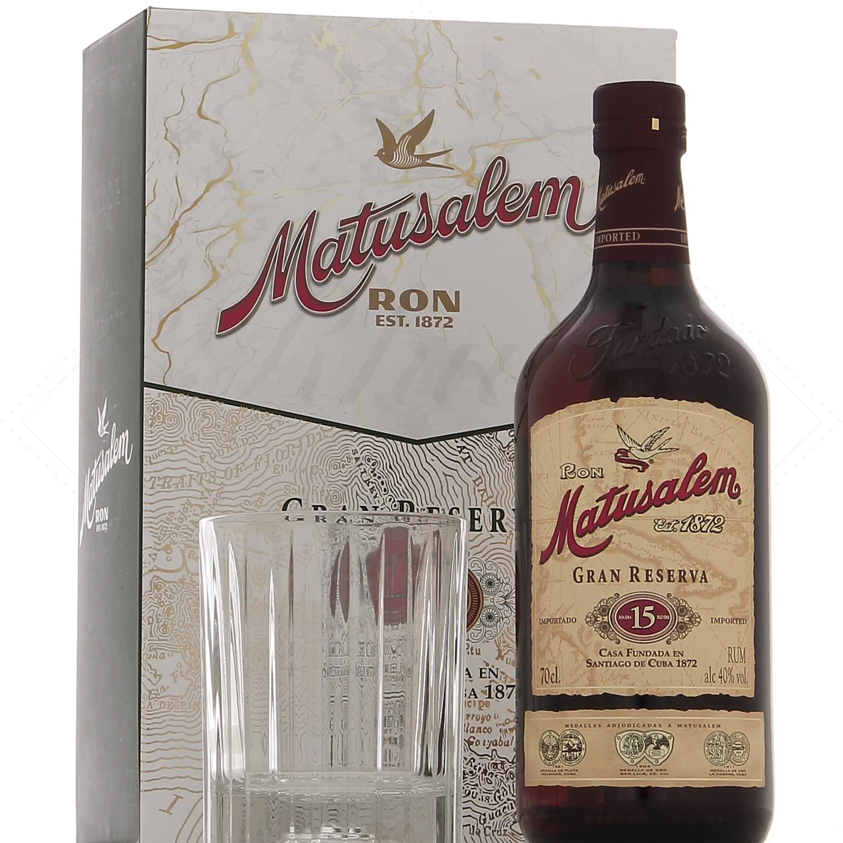 Matusalem Gran Reserva 15 40° en coffret 1 verre