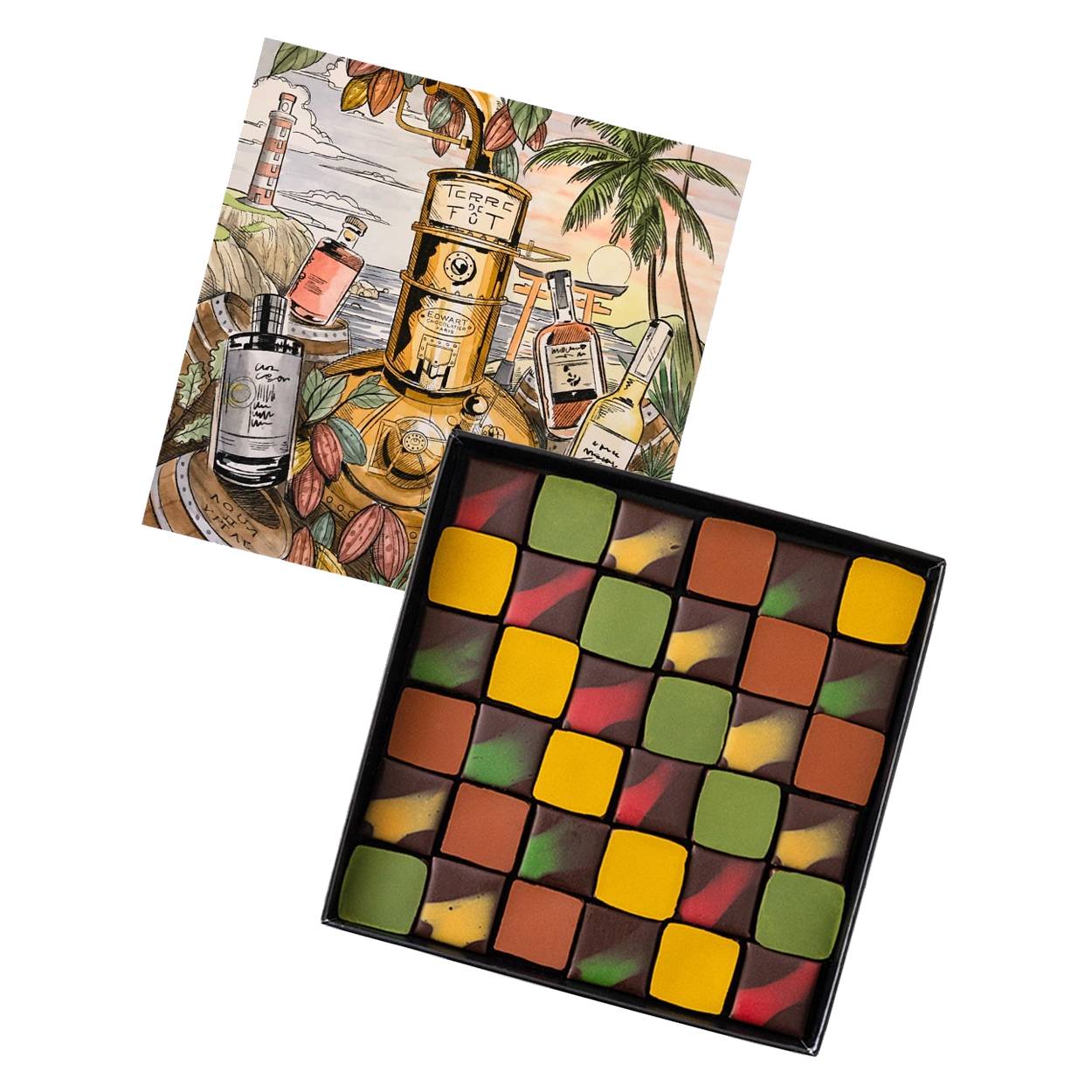 Coffret Terre de fût - 36 chocolats Edwart