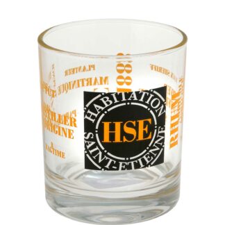 6 verres Old Fashioned HSE décor orange