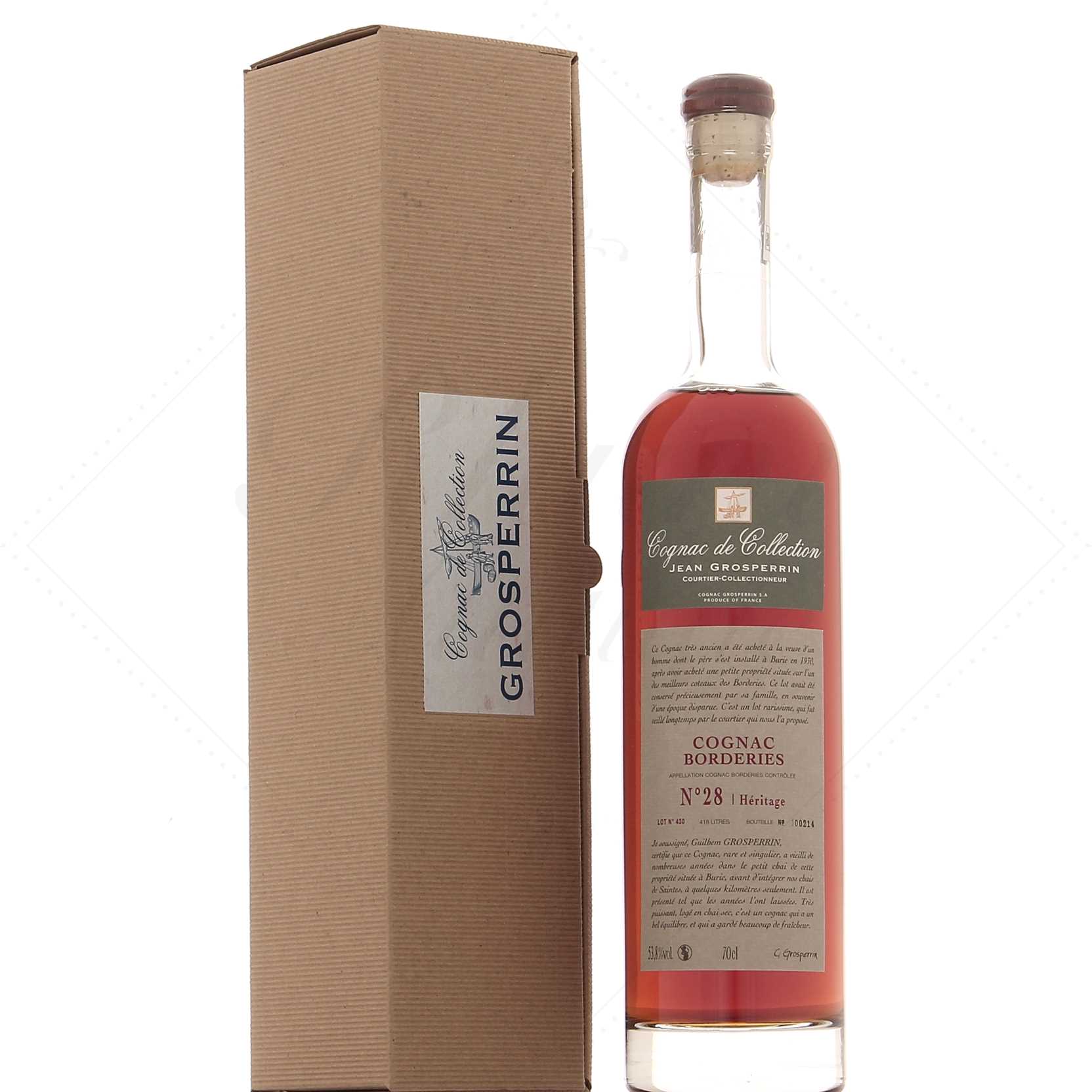 Grosperrin N°28 Borderies Brut de fût Emb. 10-2015 53,8°