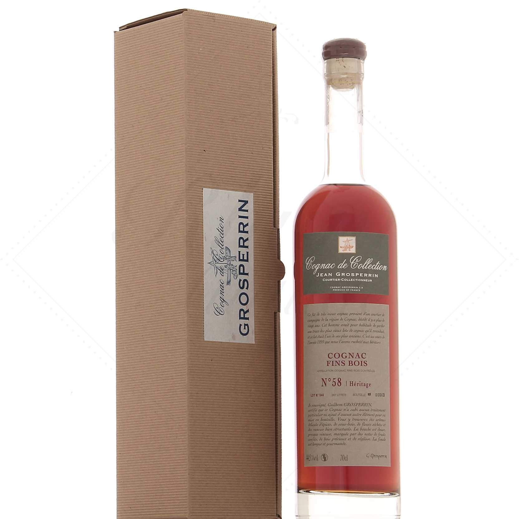 Grosperrin N°58 Fins Bois Brut de fût Emb. 01-2021 44,5°