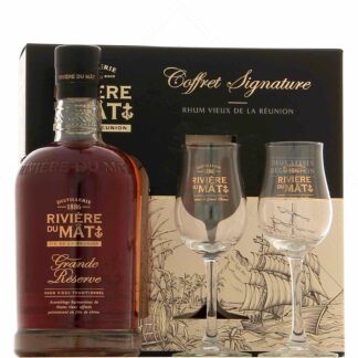 Rivière du Mât Grande Reserve 40° en coffret 2 verres