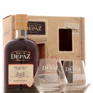 Depaz Vieux Plantation 45° en coffret 2 verres