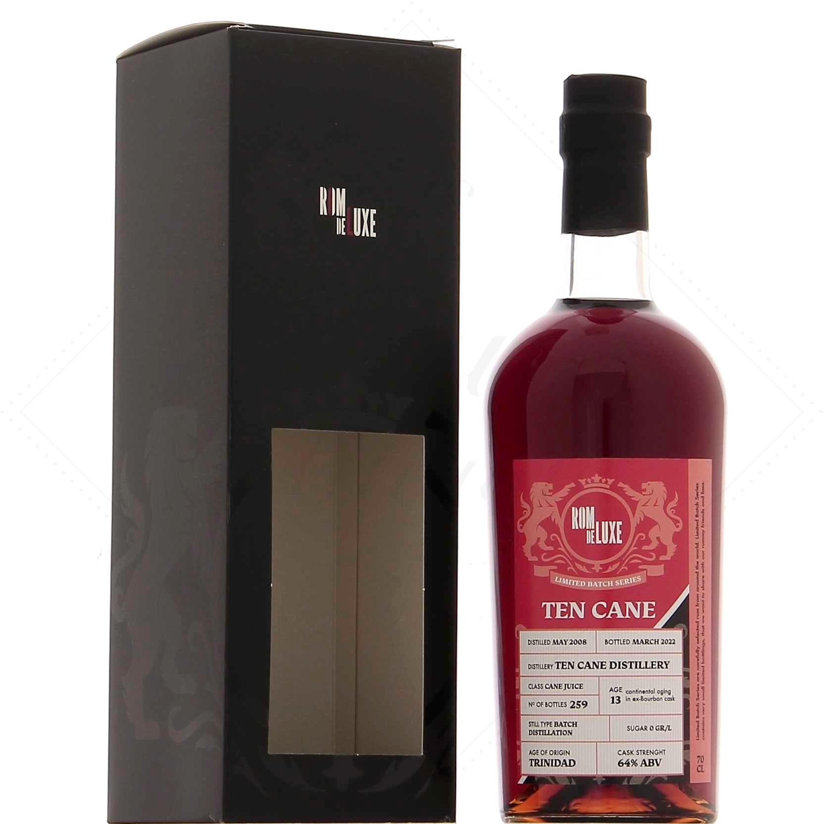 Rom De Luxe Limited Batch Series Ten Cane 2008 64°