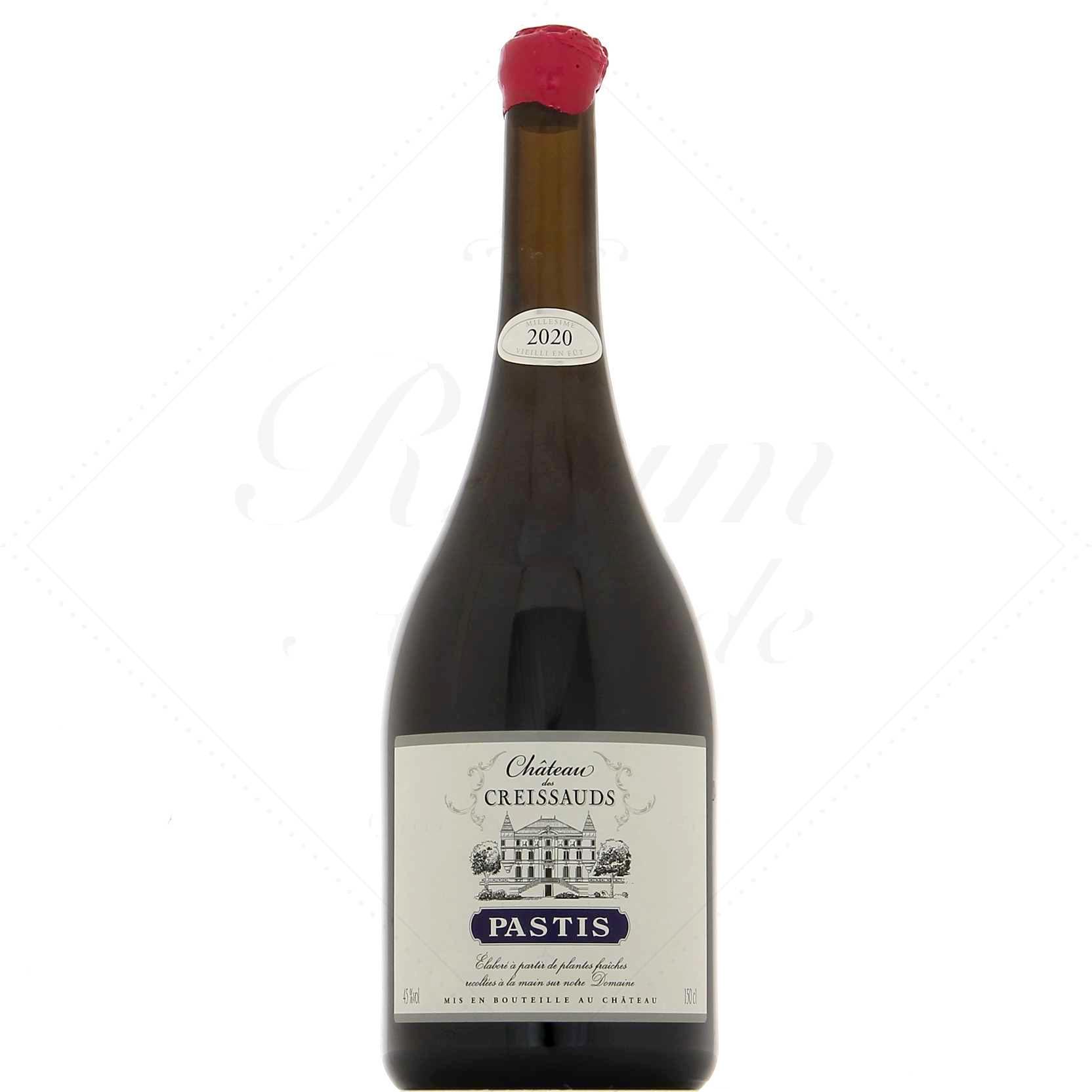 Pastis Château Des Creissauds 2020 45° Magnum 1,5 litres !