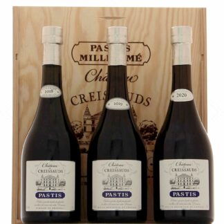 Coffret 3 pastis Château Des Creissauds 2018 2019 2020 45°