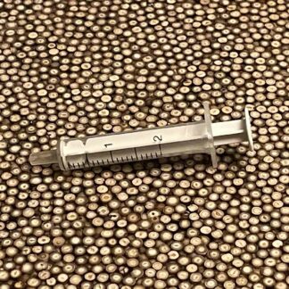 Mini-seringue compatible PP18 pour retirer surplus lors de la réalisation d'un sample