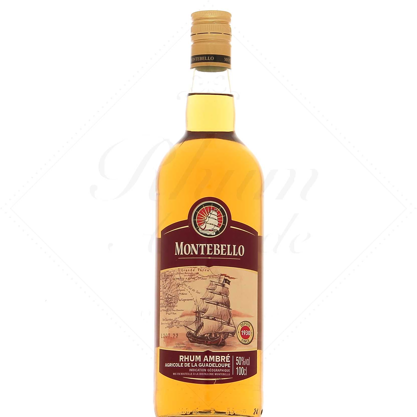 Montebello Rhum Ambré 50° - 1 litre !
