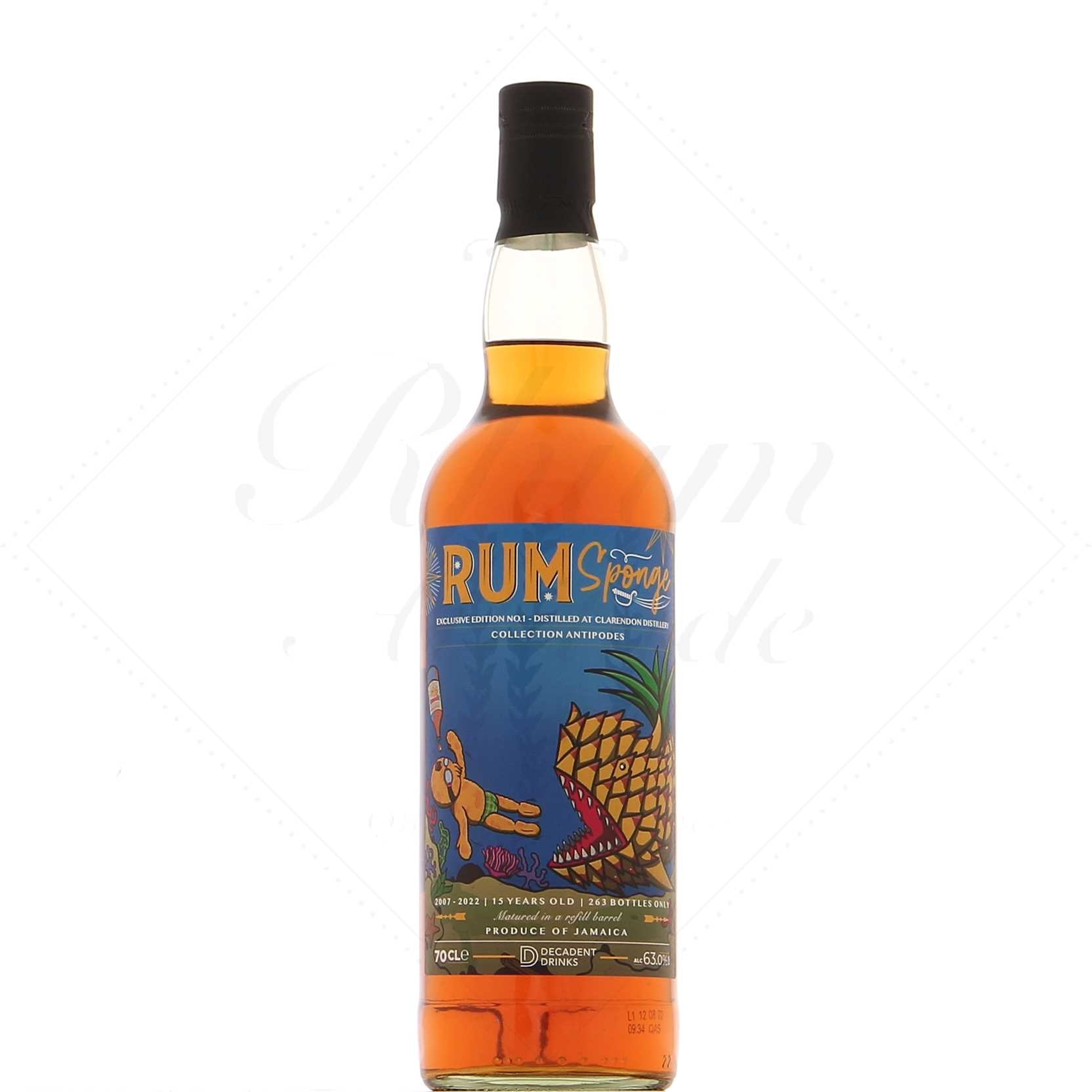 Clarendon 15 ans 2007 Rum Sponge Antipodes D.D. 63°