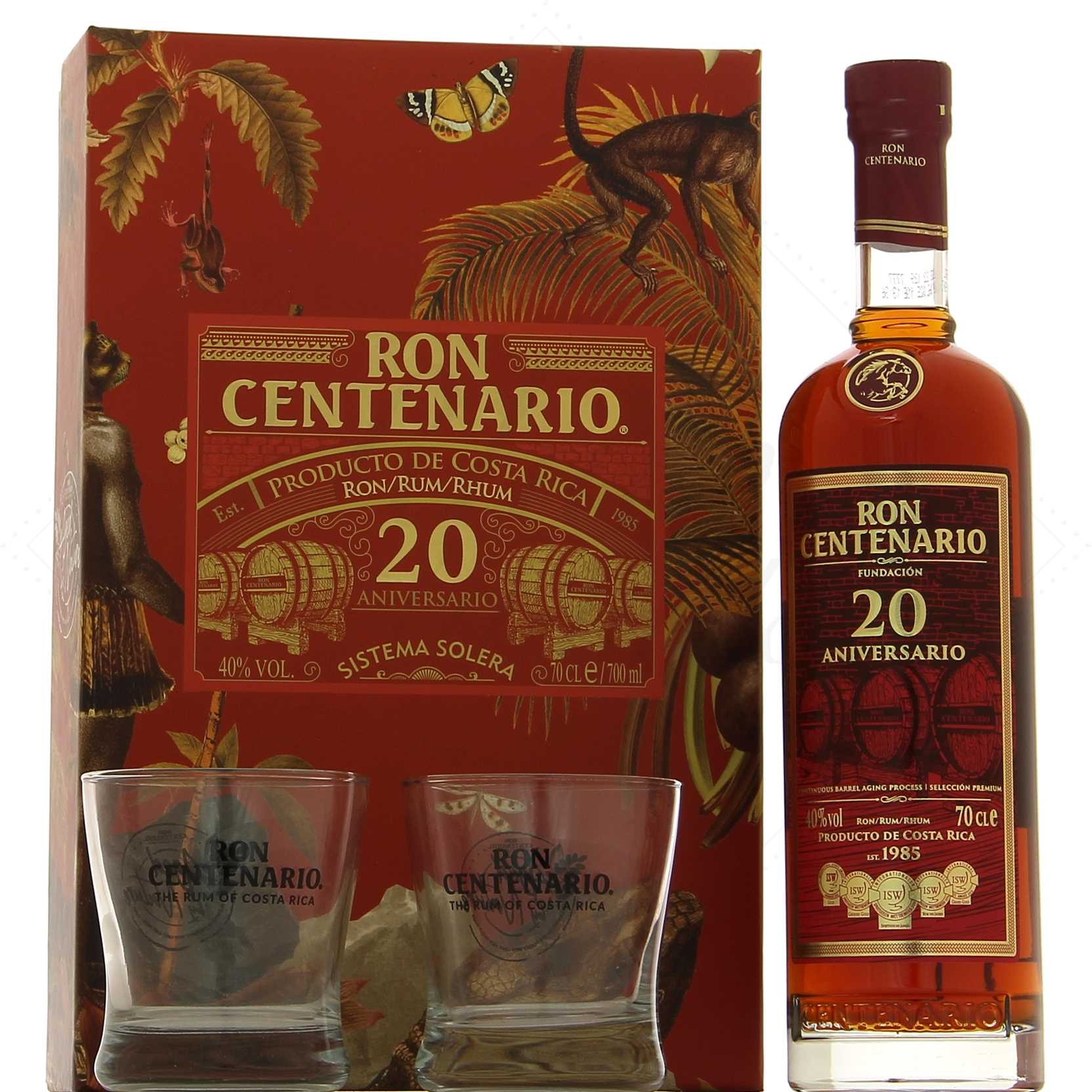 Centenario 20 Aniversario en coffret 2 verres édition 2022 40°