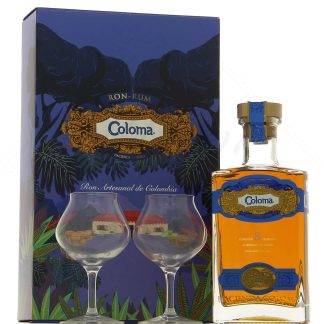 Coloma 8 ans 40° en coffret 2 verres édition 2022