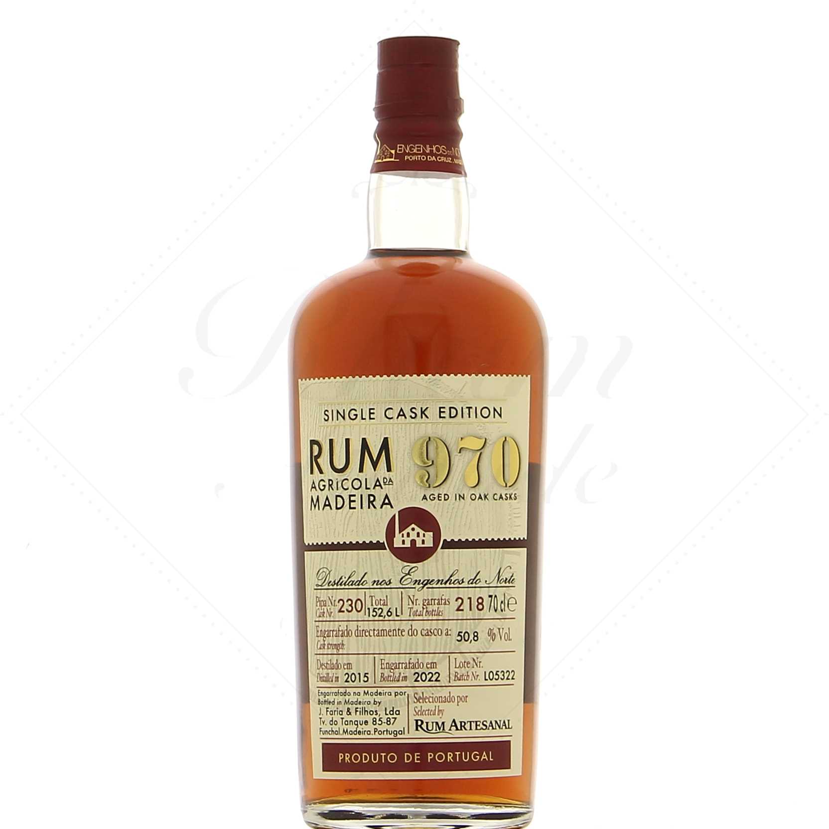Rhum Artesanal Madeira 2015 7 ans 50,8°