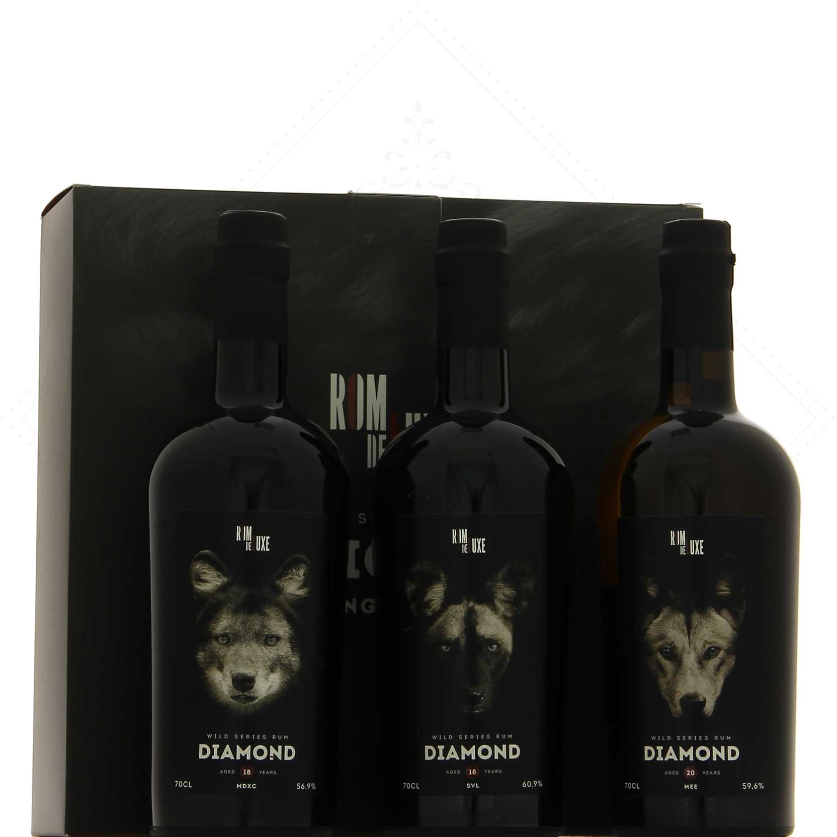 Rom de Luxe Wild Series Coffret Unicorn V2 - 3x70cl - Diamond MEE 59,6° + Diamond SVL 60,9° + Diamond MDXC 56,9°