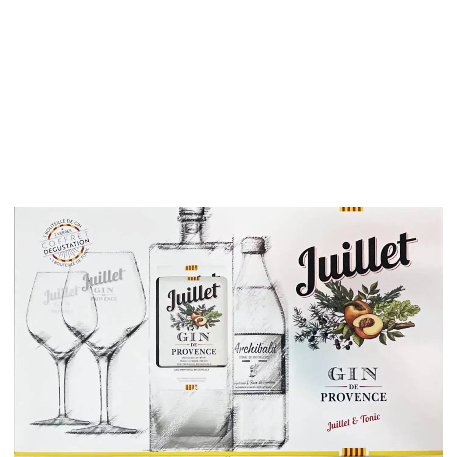 Ferroni Coffret Gin Juillet + Archibald Tonic + 2 Verres