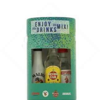 4 mignonnettes Absolut Vodka + Malibu + Havana Club 3 ans + Beefeater Gin 35,25°