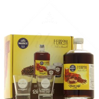 Ferroni Rhum Café 40° en coffret avec 2 tasses