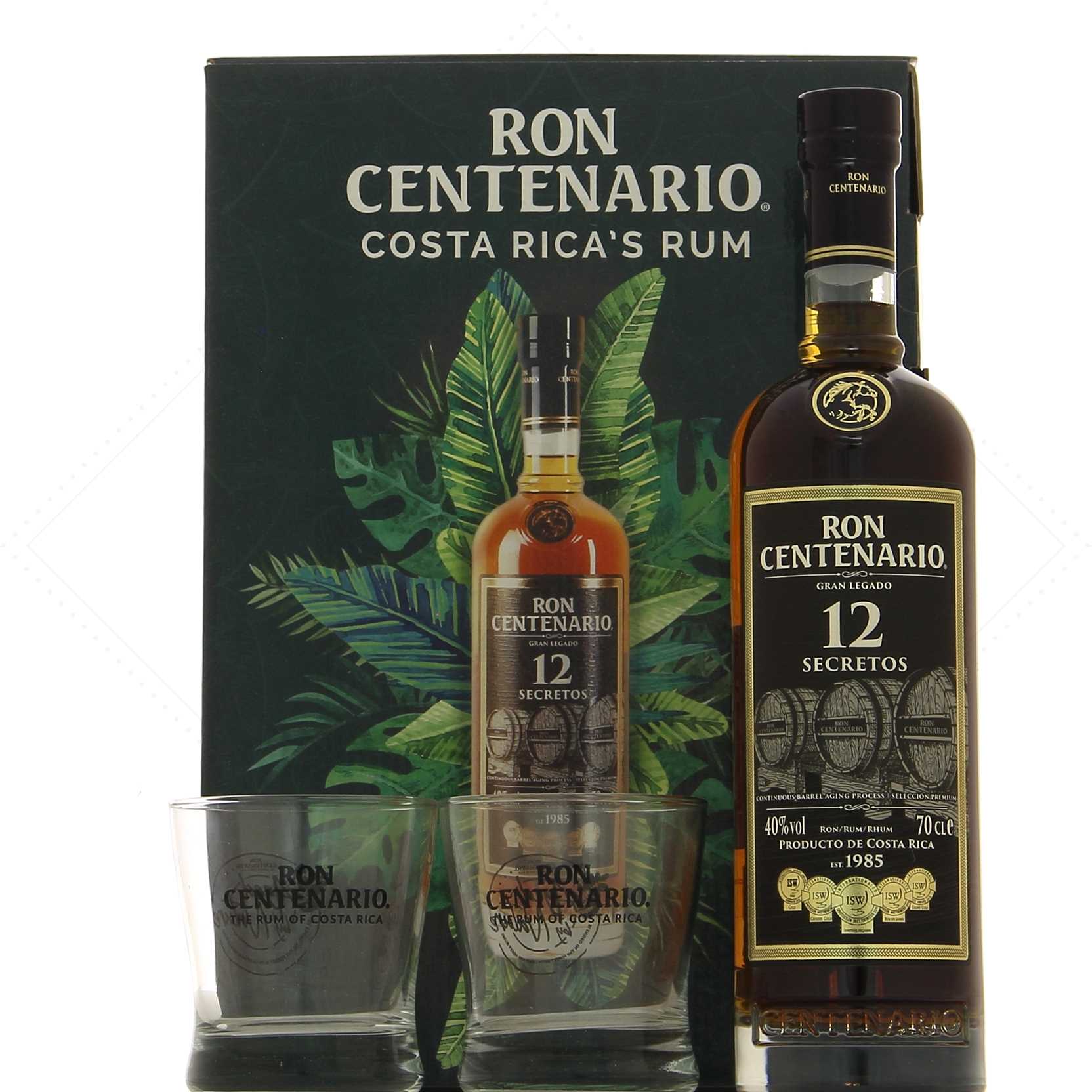 Centenario 12 en coffret 2 verres 40°