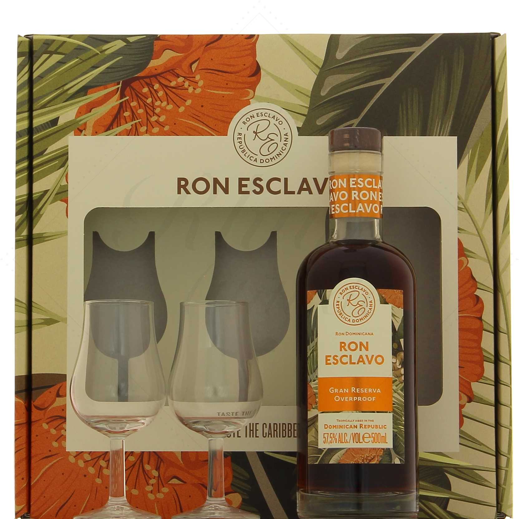 Ron Esclavo Gran Reserva Overproof en coffret 2 verres 57,5°