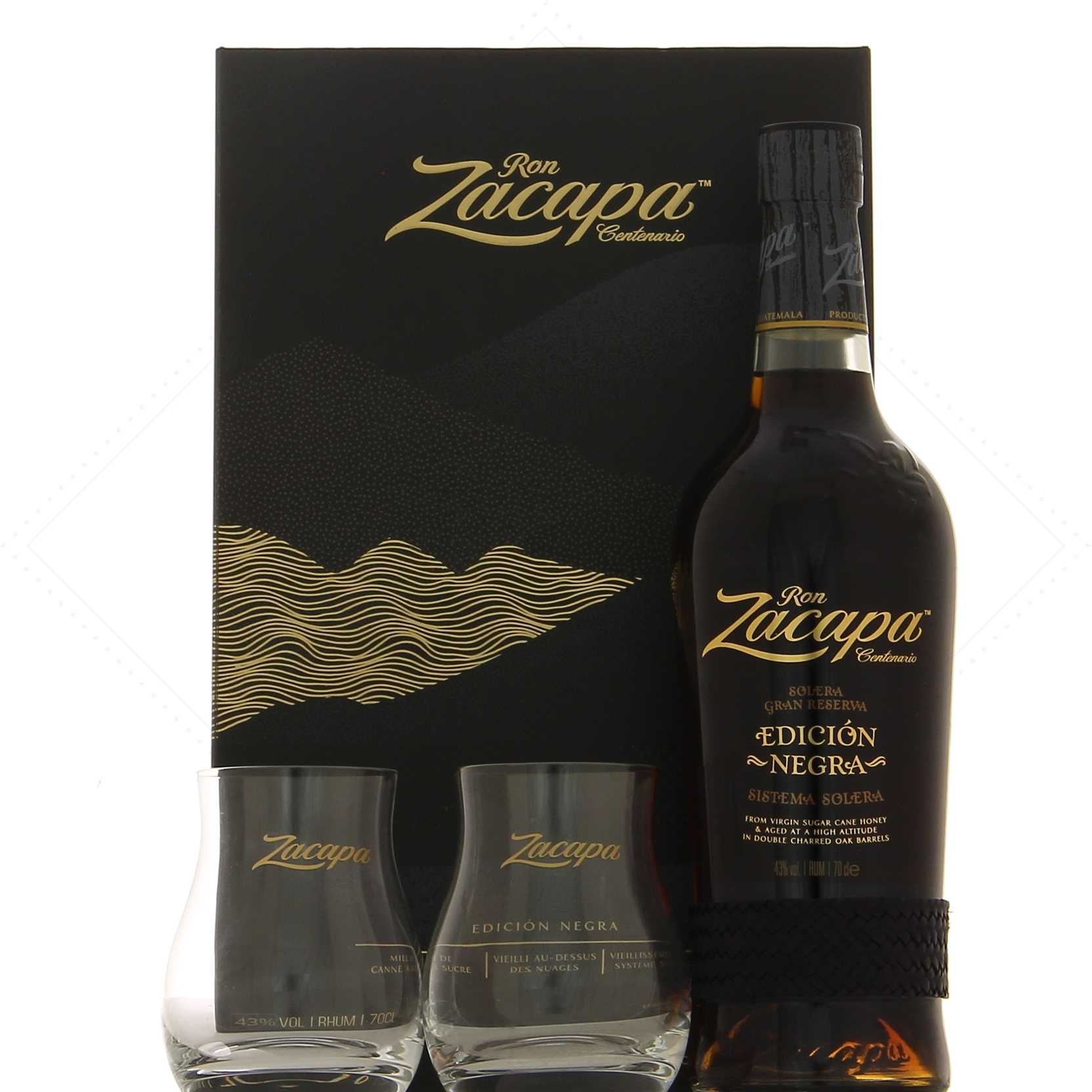 Zacapa Edicion Negra en coffret 2 verres 43° - édition 2024