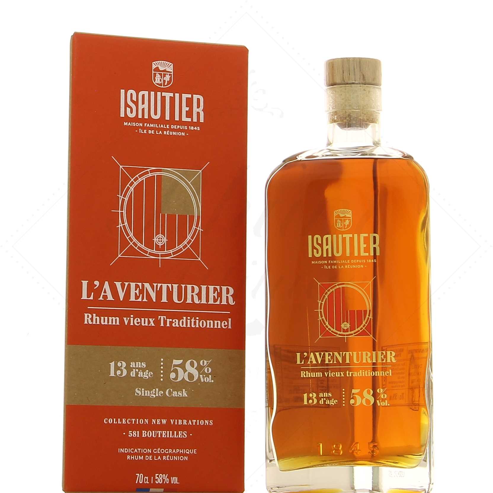 Isautier 13 ans 2008 L'Aventurier rhum vieux traditionnel 58°
