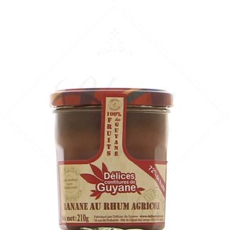 Confiture Banane Rhum Délices de Guyane 210g