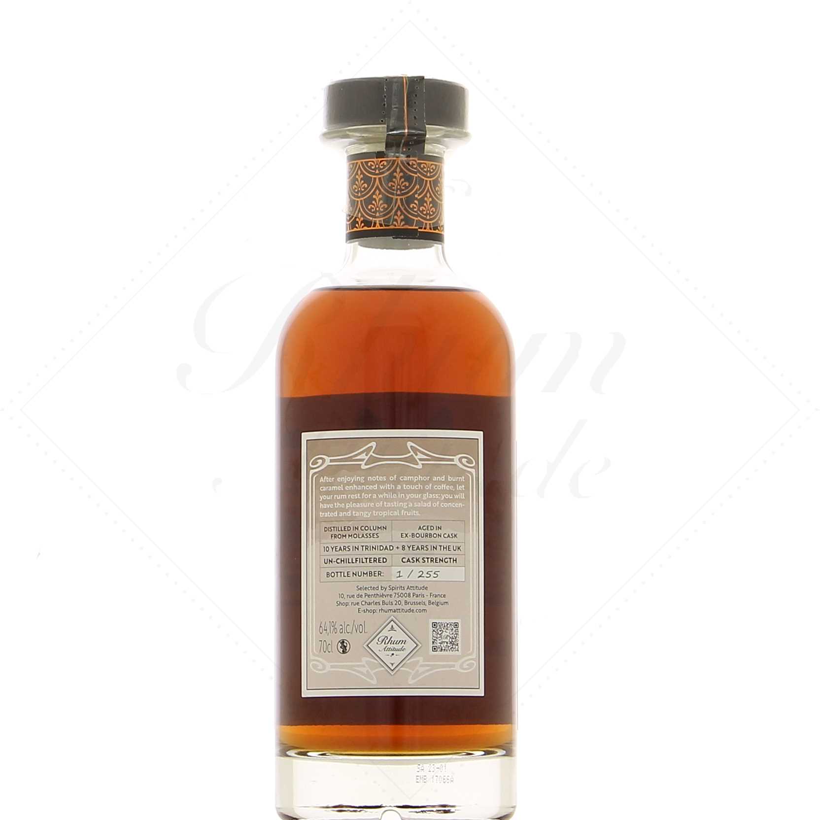 Rhum Attitude Trinidad TDL 2005 18 ans 64,1° – Image 3