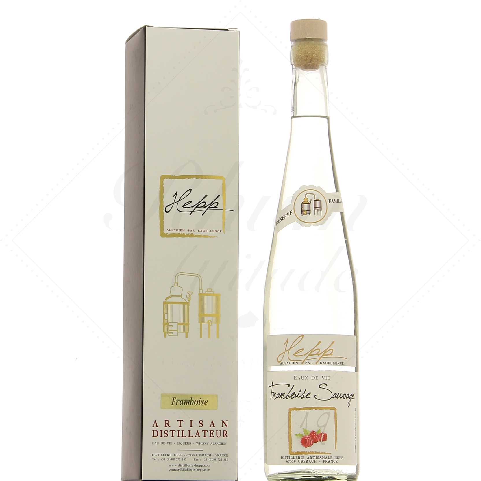 Eau de vie de framboise sauvage Hepp Alsace 45°