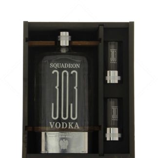 Squadron 303 Vodka original flask 40° en coffret 2 verres shooter