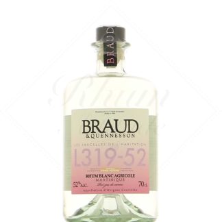 Braud & Quennesson rhum blanc Agricole Parcelle L319-52 Fond Poterie 52°