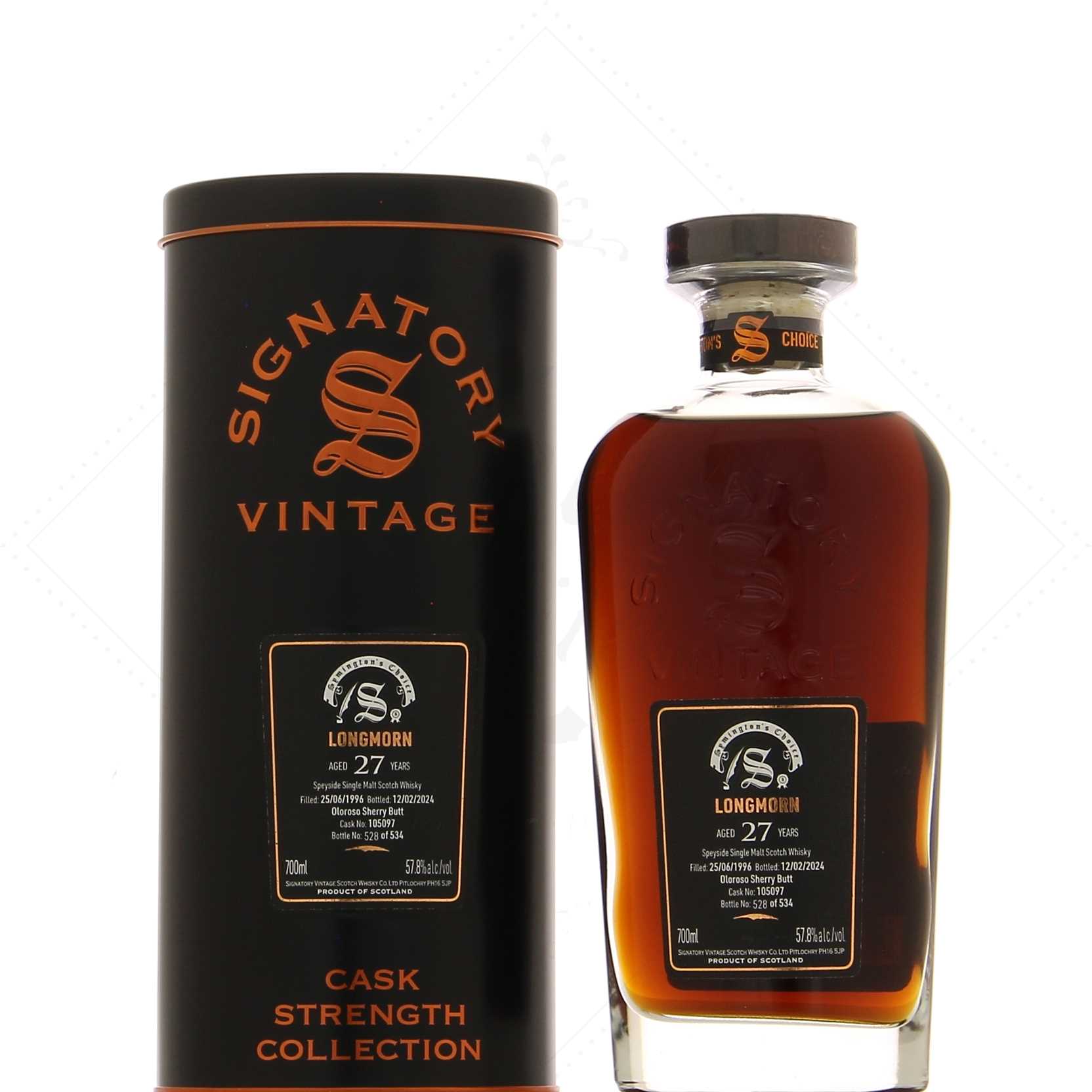 Signatory Vintage Longmorn 27 ans 1996 Oloroso sherry butt 57,8°