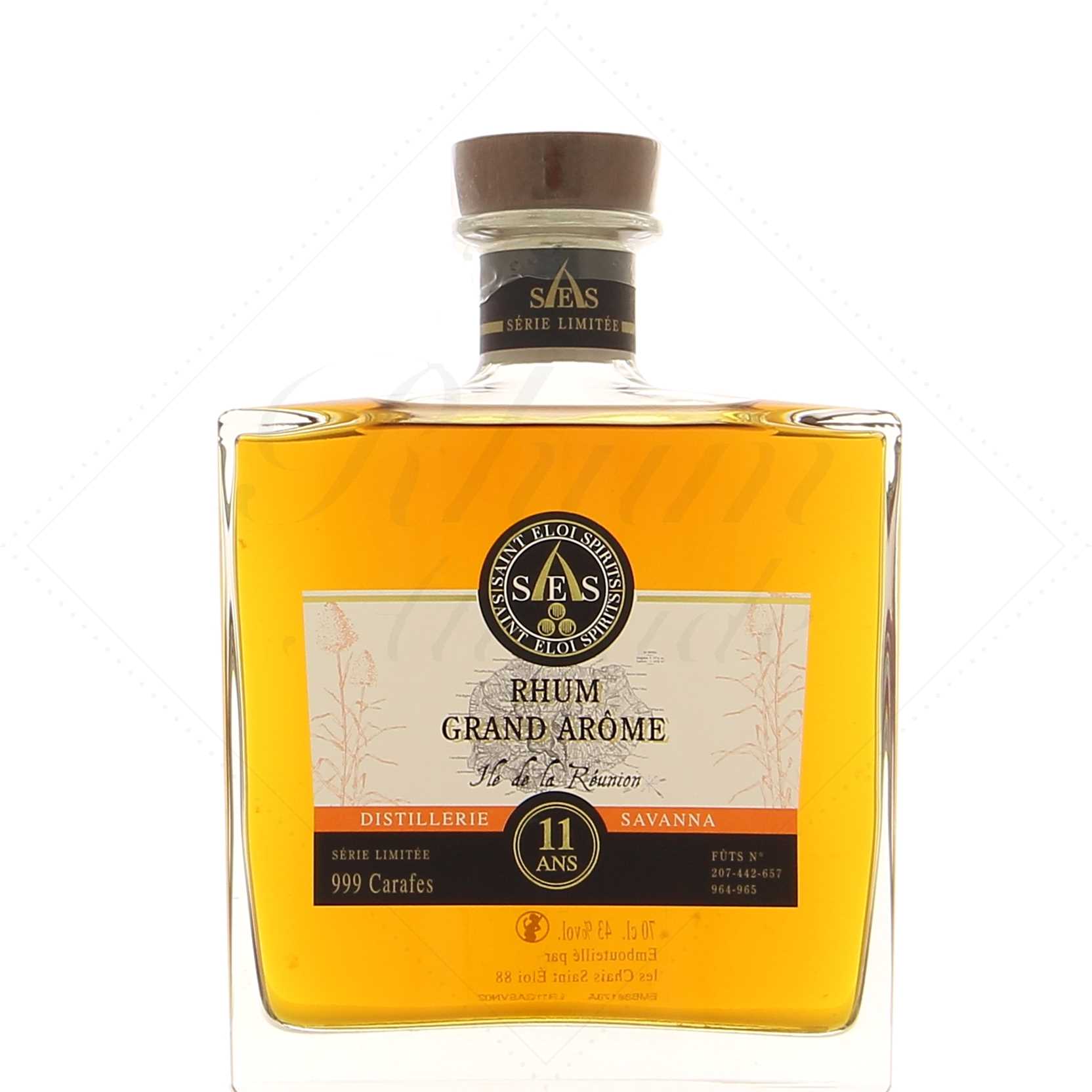 Les Chais Saint Éloi Savanna Rhum Grand arôme 11 ans 43°