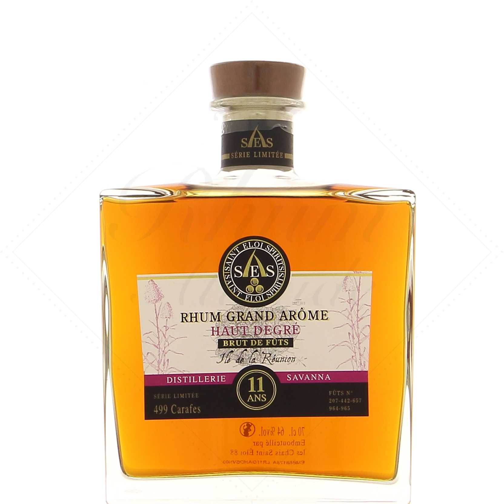 Les Chais Saint Éloi Savanna Rhum Grand arôme Brut de fûts 11 ans 64°