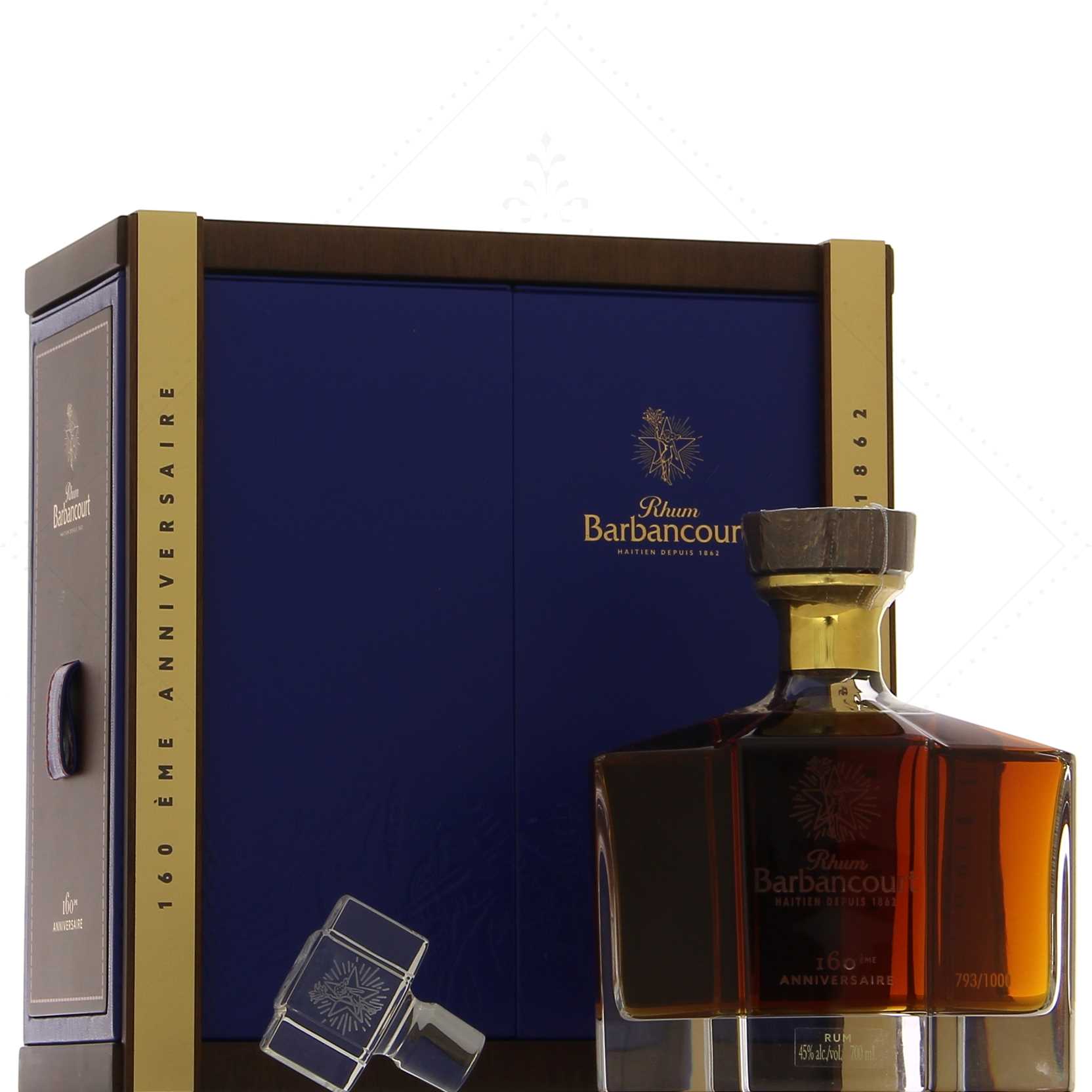 Barbancourt Hors d'âge Carafe cristal Cuvée 160 ans 45°