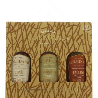 Cachaça Soledade Coffret 3x20 cl Ipe Umburana Balsamo 40°