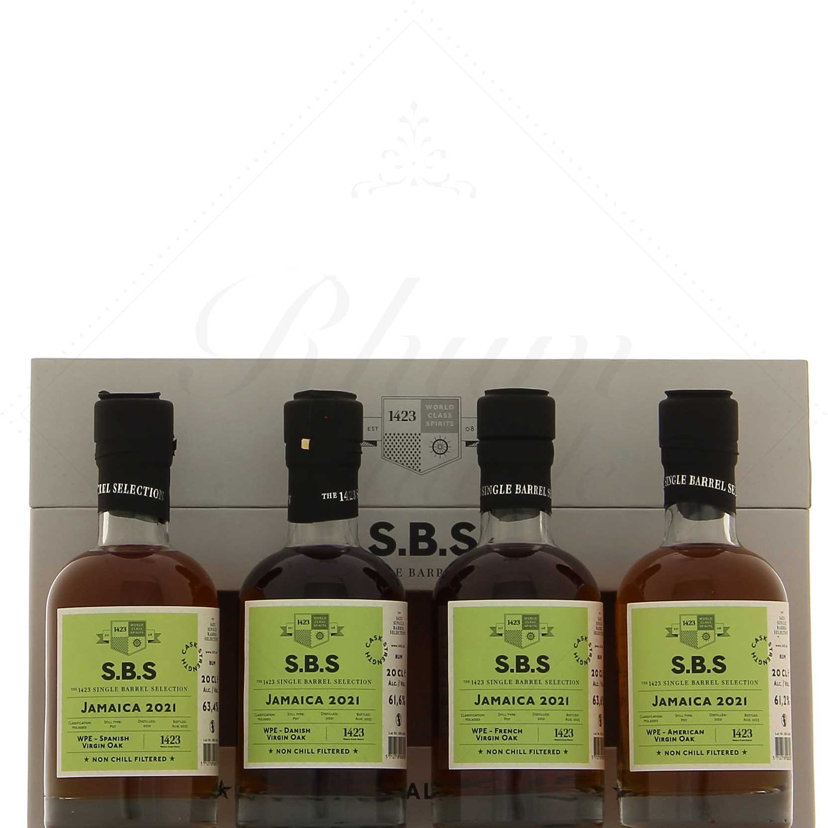 SBS Coffret 4 rhums Jamaica 2021 WPE 62,5° – Image 2
