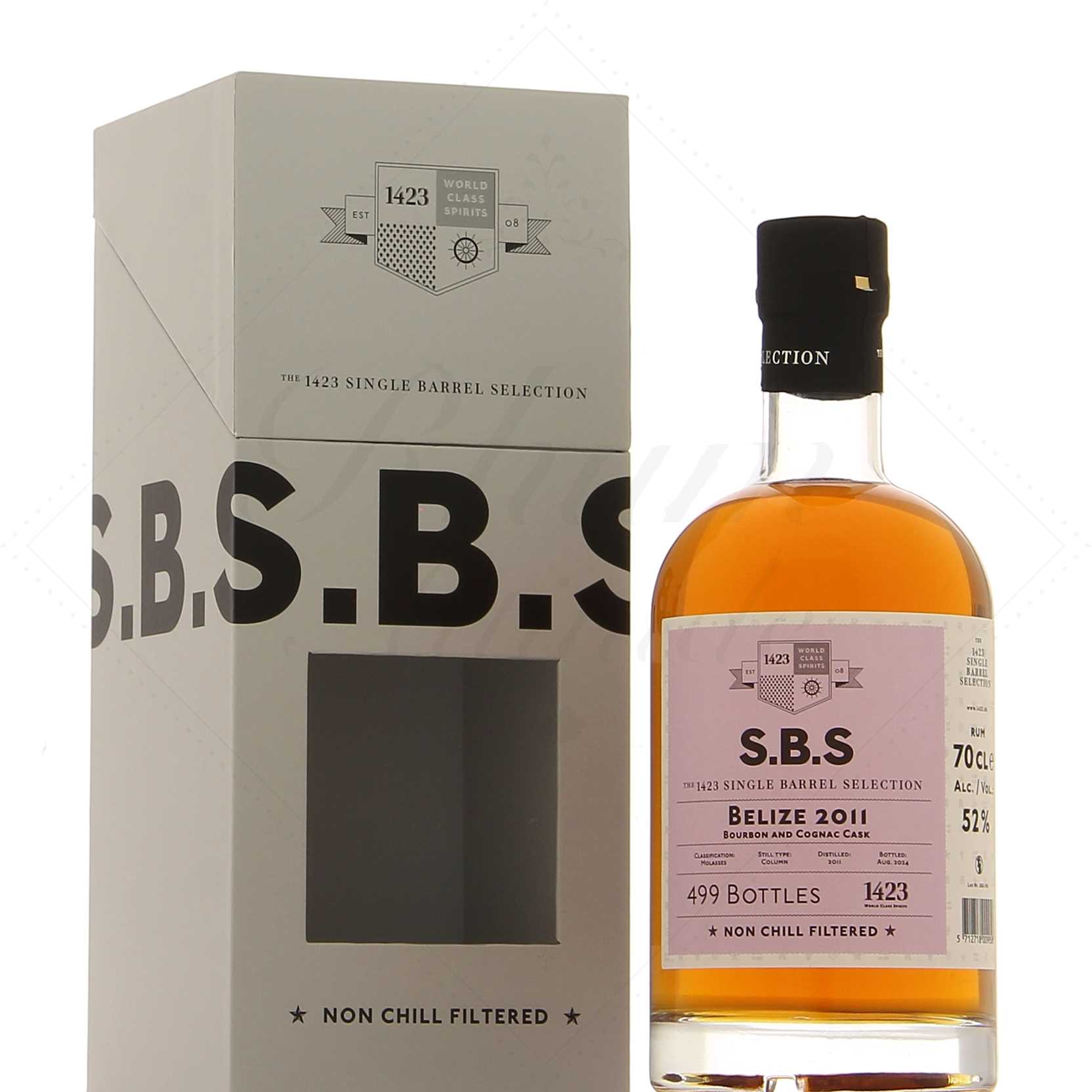 SBS Belize 2011 fût de bourbon et de cognac 52°